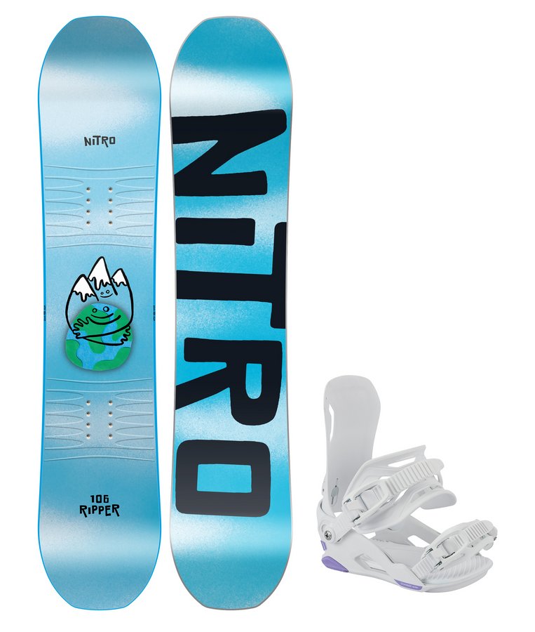 Сноуборд Nitro Ripper Kids + Charger Mini White