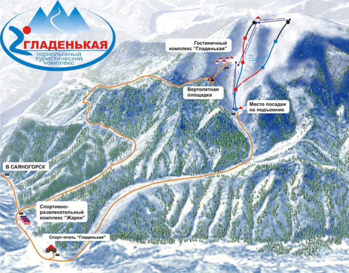 Гладенькая: горнолыжный курорт в Хакасии с перепадом 923 м
