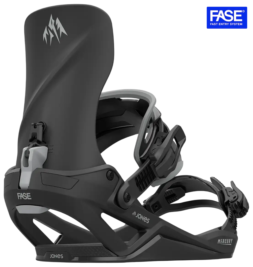 Крепления Jones Mercury FASE Eclipse Black 2026: фрирайд для больших гор