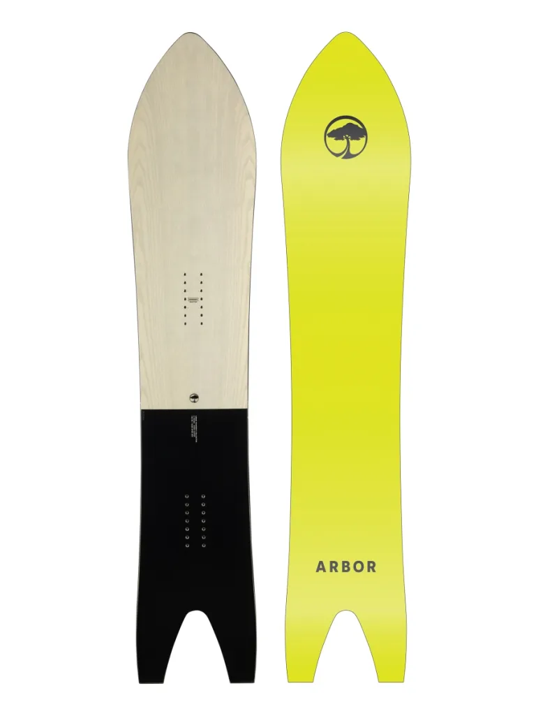 Arbor A-Frame Camber 25-26: мощный направленный сноуборд с serftail